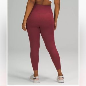 Lululemon base pace 25” leggings size 4 mulled wine color